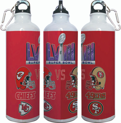 Botella Deportiva - Super Bowl Lviii 2024 - 49ers Vs Chiefs