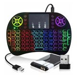 Mini Teclado Keyboard Sem Fio Wireless Iluminado Luz Led