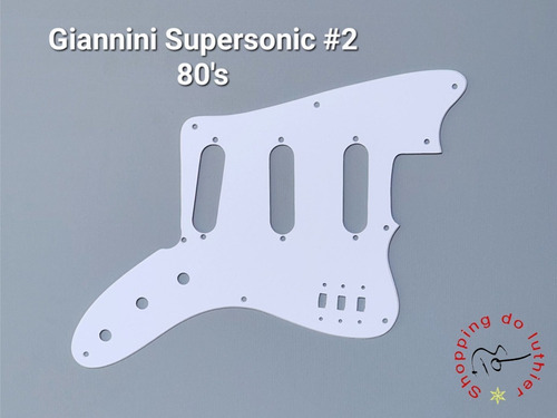 Escudo Guitarra Giannini Supersonic #2 80's Branco