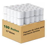 100 Rollos Papel Termico 57x40 Impresora 58mm Xprinter