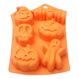 Molde Silicón Halloween, Calabaza, Calavera, Fantasma 