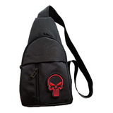 Bolso Punisher Cruzado Manos Libres Hombre Mochila