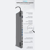 Hub Usb-c Potente 14 Em 1 Dockstation Hdmi 4k Thunderbolt 3