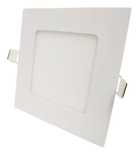 Panel Luminaria Led De Embutir Cuadrado 8w Tbcin Luz Cálida Color Blanco