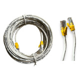 Cabo De Rede Lan 30 Mt Cat5e 100% Cobre Montado Branco