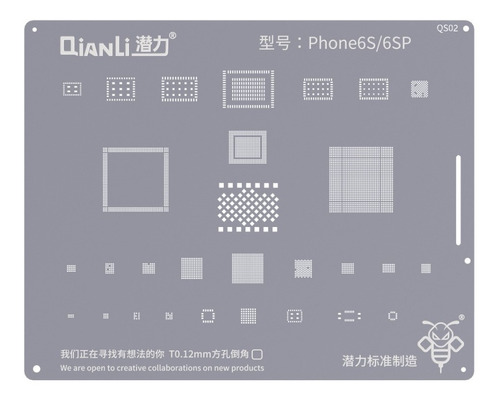 Stencil Reballing iPhone 6s 6s Plus Cpu Ic Qianli Qs02