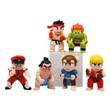 Figuras Street Fighter Set X6 Alon Chunli Ken Blanca Bison 