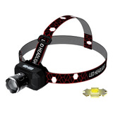 Linterna Led Minero Cabeza Cintillo Usb Cree Led  Recarga