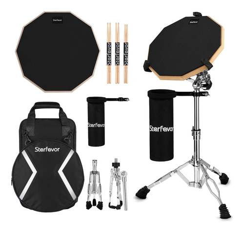 Starfavor Drum Practice Pad Con Snare Drum Stand Set, Kit De
