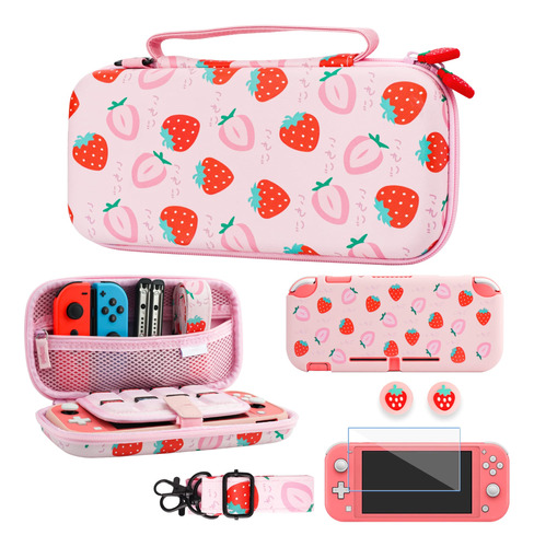 Gldram Funda De Viaje Rosa Para Nintendo Switch Lite, Funda.