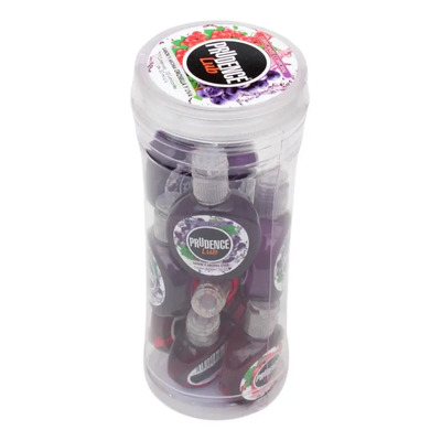 Vitrolero Con 10 Lubricantes Comestibles Prudence Lub 30ml Sabor Uva y Grosella | Envío gratis