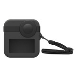 Funda De Silicón Y Tapa De Lente Para Gopro Max Con Correa