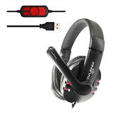 Audifono Usb Gamer Headset Ovleng Ov-q7 Negro/rojo