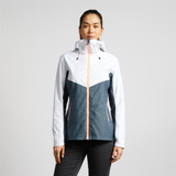 Chamarra Impermeable Mujer Sailing 100 Blanco/gris Tribord