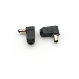 Kit 2 Conector Plug Macho 5.5 X 2.1 Mm Em 90 Grau