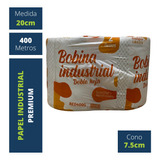 Bobina Papel Industrial X2 Doble Hoja 20x400 Absorbente  