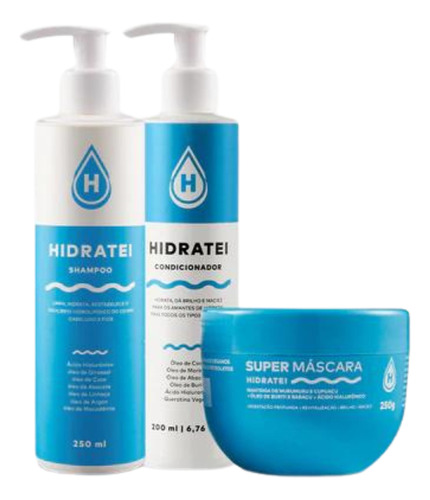 Kit Hidratei Shampoo E Condicionador + Super Máscara 250g