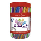 Boligrafo Faber Trilux Lapicera Birome X 48 Colores Surtidos