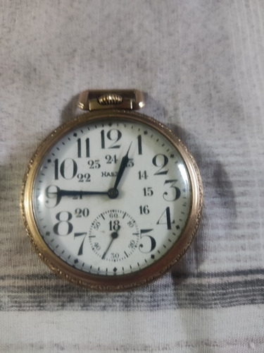 Reloj Antiguo De Bolsillo Laminado En Oro