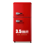 Refrigerador Compacto Mini Retro Red De 3.5  Con Congel