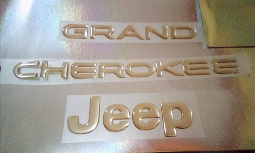 Emblema Jeep Grand Cherokee Original Resina 2 Piezas Foto 5