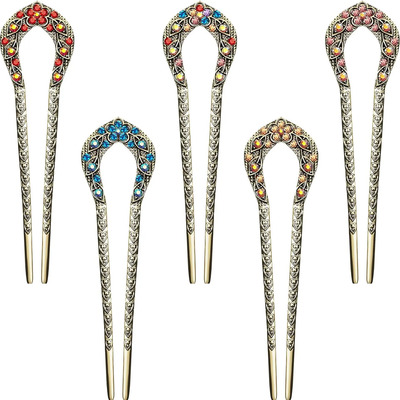 5 Horquillas Francesas Para El Pelo Vintage, De Metal En For