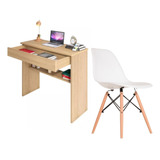 Cadeira Eames + Mesa Estilo Industrial P/ Escritório