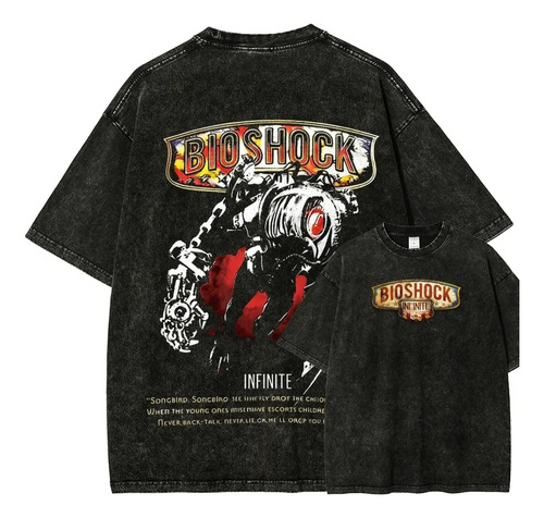 Camiseta Songbird Bioshock Infinite, Talla Extragrande, Lava