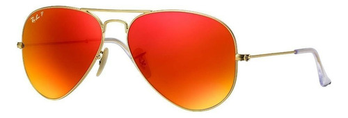 Ray Ban Rb3025 112/69 Aviator Rojo Espejo Dorado Piloto