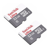 Pack X2 Tarjeta Memoria 32gb Sandisk Micro Sd Clase 10