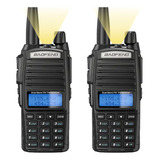 2 Radios Walkie Talkie Baofeng Uv82 Uhf/vhf 128 Canale 8km Bandas De Frecuencia 25 | 12.5khz Color Negro