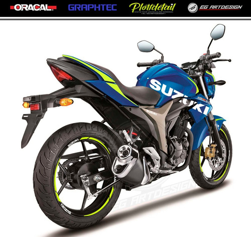 Kit De Calcos Suzuki Gixxer Carenado + Llantas