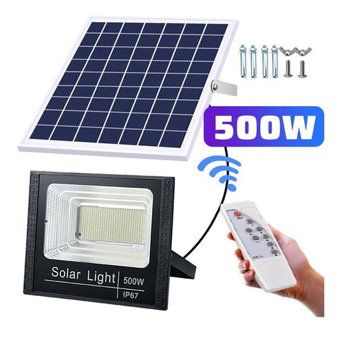 Placa De Foco Led De Energía Solar De 500 W, Resistente Al A