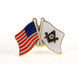 Pin And Patch Man Usa Flag Mason Masonic
