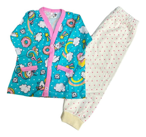 Pijama Bebê Manga Longa Feminino Tam P Tampinha