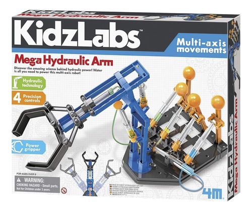 Kit Brazo Robotica Hidraulico De Ejes Juego De Ciencia Niños