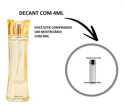 Linda Desodorante Colônia Decant Com 4ml