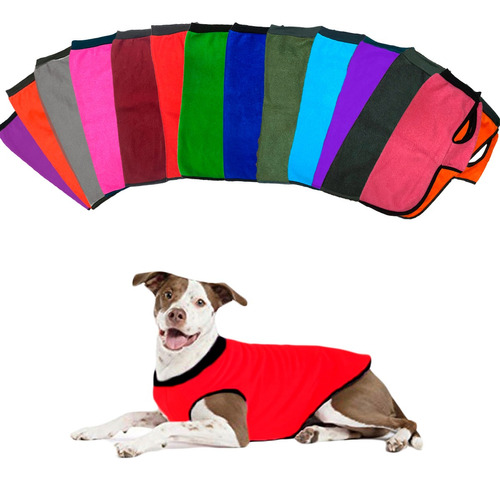 Ropa Poncho Polar Liso Abrigo Capa Mascota Liso Talle 10