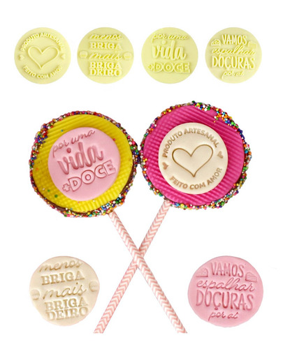 Carimbo Para Doce Confeitaria Biscuit Frases Doces Bluestar