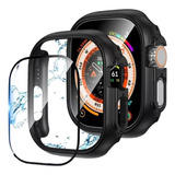 2 Protectore Con Mica Cristal Templado Pra Apple Watch Ultra