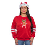 Buzo Buso Saco Hoodie Rojo Renos Familia Navideños Navidad