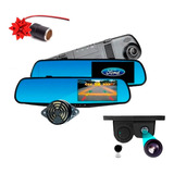 Espejo Retrovisor Dvr Sensor Y Camara De Reversa Logo Ford