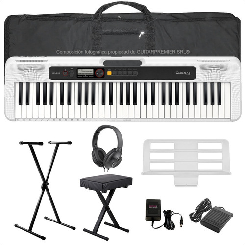 Organo Teclado Casio Ct-s200 5/8 Funda Pedal Pie Banco Auris