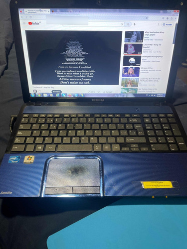 Laptop Toshiba L855 Intel Celeron Cpu B820 1.70ghz, 2gb Ram
