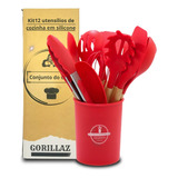 Kit Utensílios De Cozinha Vermelho [11 Peças]