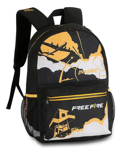 Mochila Escolar Free Fire Juvenil De Costas Original Clio