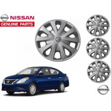 4x Polveras Tapas Rin 15´´ Nissan Versa 1.6l 2015 Original 