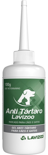 Anti Tartaro Cães E Gatos Gel 100g Lavizoo Sabor Menta