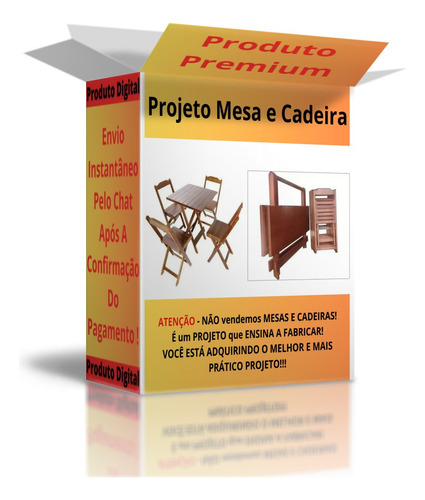 Projeto Mesa E Cadeira Dobrável De Bar Em Português