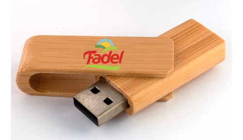 Pendrive Sustentable Madera 4gb Personalizado Logo Empresa